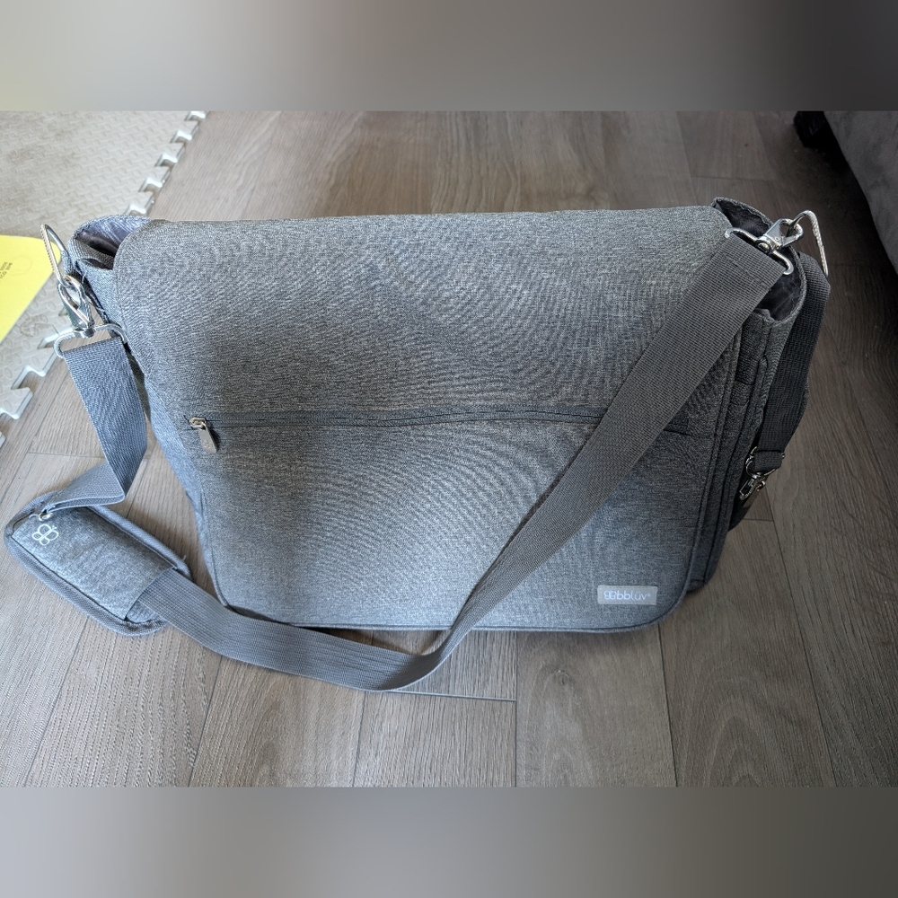 Elegant Gray Messenger Baby Daiper Bag